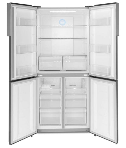 Réfrigérateur Haier de 33 16,4 pi³ à 4 portes - acier inoxydable résistant aux traces de doigts - QHE16HYPFS | Haier 33 16,4 Cu. Ft. Quad Door Refrigerator - Stainless Steel Fingerprint Resistant