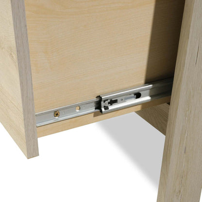 Kyree 59.06 Bureau de direction avec 4 tiroirs – Châtaignier crayeux | Bureau de direction Kyree de 59,06 po à 4 tiroirs - marron blanc