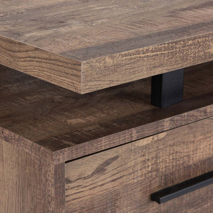 Bureau réversible Teagan 60 avec 3 tiroirs - Marron|Bureau réversible Teagan de 60 po à 3 tiroirs - brun