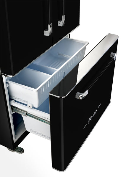 Réfrigérateur Classic Rétro par Unique de 36 po et de 21,4 pi3 de profondeur comptoir - noir minuit - UGP-595L B AC | U595LBAC