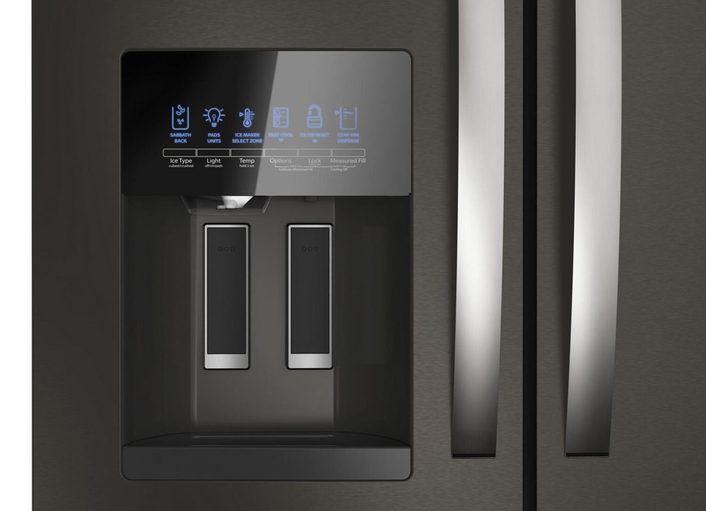 Réfrigérateur Whirlpool de 36 po et de 24,5 pi³ à portes françaises - acier inoxydable noir - WRMF3636RV | WRMF36RV