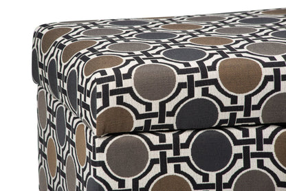 Made in Canada Nina 39 Linen-Look Fabric Accent Storage Ottoman | Pouf de rangement d’appoint Nina de 39 po fabriqué au Canada en tissu d’apparence lin