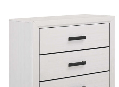 Commode de chambre Kate, 5 tiroirs, 31,1 L x 50,4 H - Blanc | Commode verticale Kate de 31,1 po (L) x 50,4 po (H) à 5 tiroirs pour la chambre à coucher - blanche