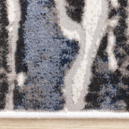 Tapis bleu gris Linnie – 5'3 x 7'7 | Tapis Linnie gris et bleu - 5 pi 3 po x 7 pi 7 po