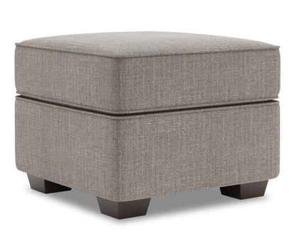 Fabriqué au Canada Canapé personnalisable Lab Roll 24 poufs en tissu d'apparence lin - Luna gris fumée | Pouf Roll de Sofa Lab de 24 po fabriqué au Canada en tissu d'apparence lin - gris Luna Smoke | RO802391
