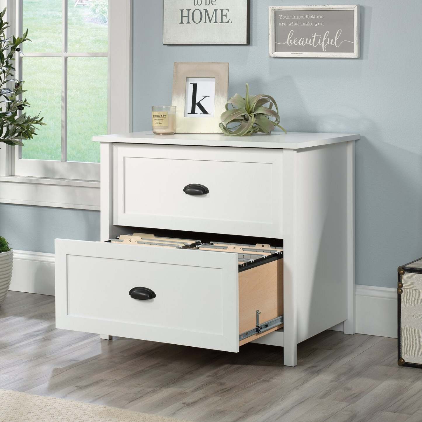 Cayla 33.39 2-Drawer Classeur - Soft White|Classeur Cayla de 33,39 po à 2 tiroirs - blanc doux