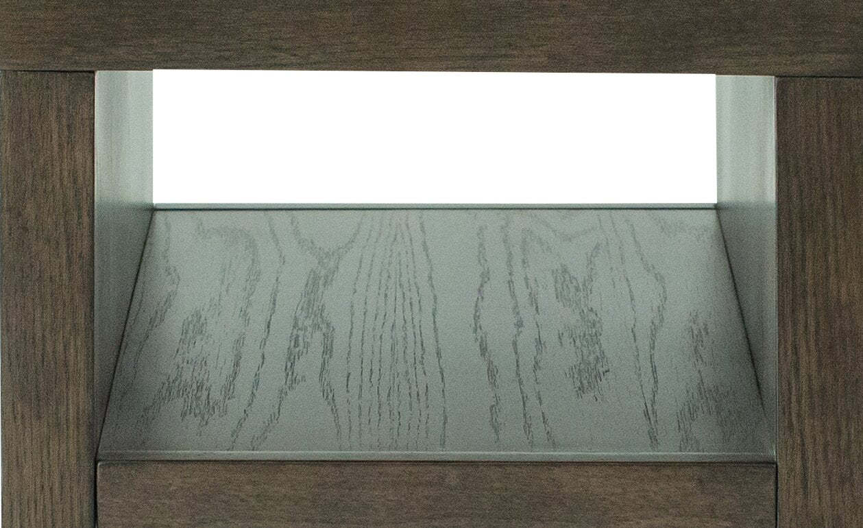 Table de fauteuil moderne Hatfield de 18 po en bois massif - brun champêtre