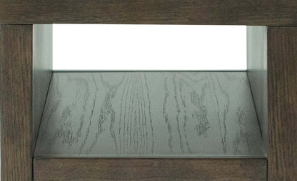 Table de fauteuil moderne Hatfield de 18 po en bois massif - brun champêtre