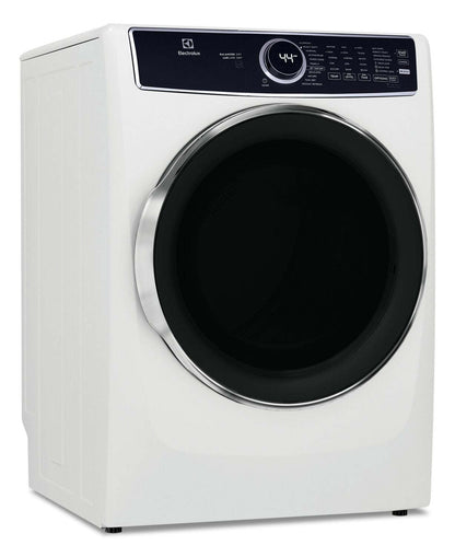 Sécheuse électrique Electrolux de 8 pi³ avec vapeur - blanche - superposable - ELFE763CAW | Electrolux 8 Cu. Ft. Electric Dryer with Steam - White - Stackable - ELFE763CAW