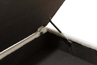 Made in Canada Scarlett 26 Chenille Fabric Ottoman - Ecru Beige | Pouf Scarlett de 26 po fabriqué au Canada en tissu de chenille - beige écru