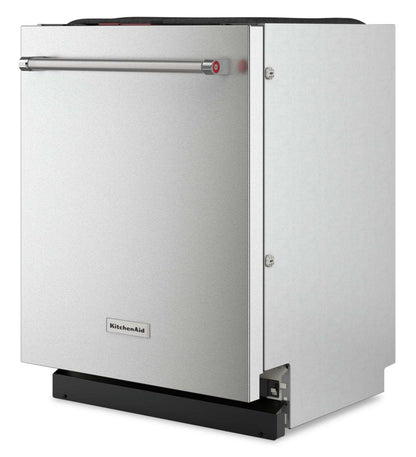 Lave-vaisselle encastré KitchenAid de 24 po et de 39 dBA avec commandes sur le dessus - acier inoxydable avec finition PrintShield™ - K…