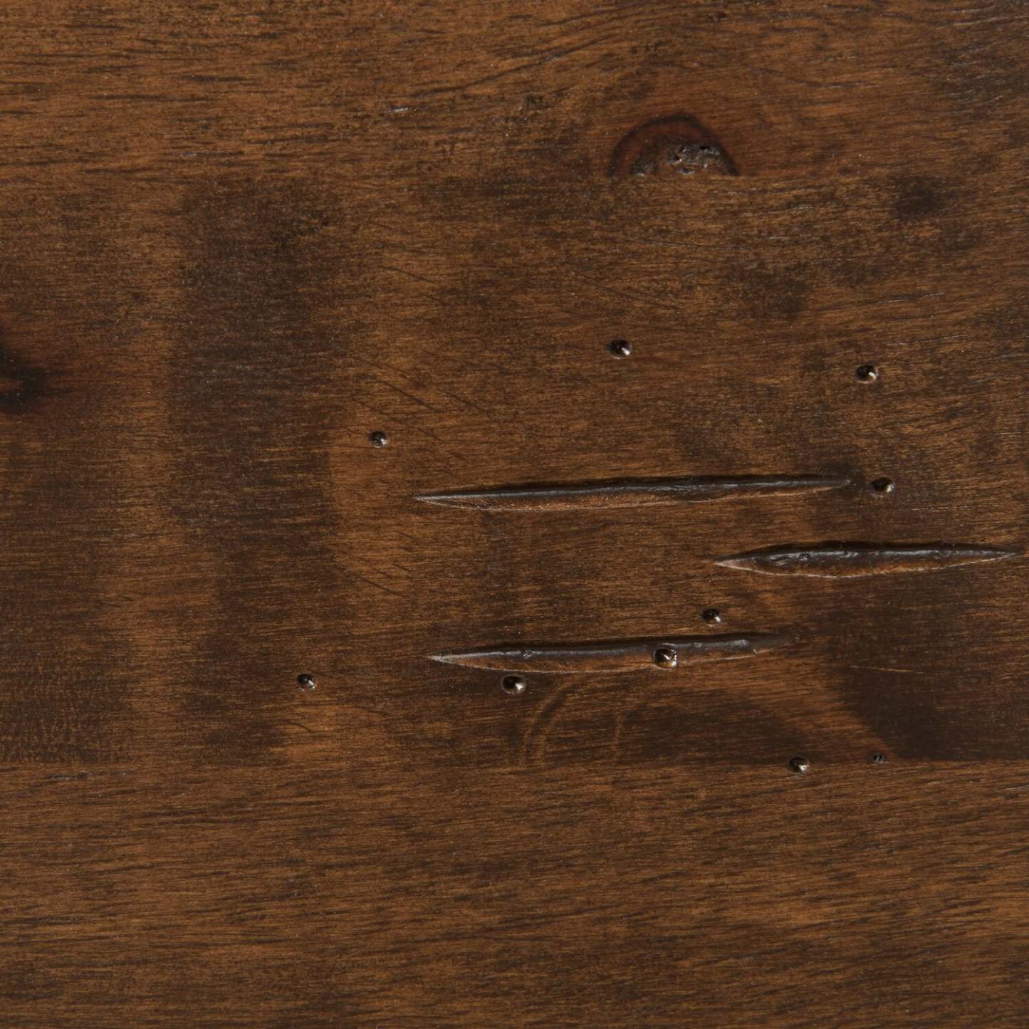 Plum 6pc Dining Set with Table, Bench & 4 Chairs, Wood, Live-Edge Look, 70.75W- Nutmeg Brown | Ensemble de salle à manger Plum 6 pièces en bois avec table de 70,75 po (L), apparence de bordures Live Edge, banc et 4 chaises - brun muscade