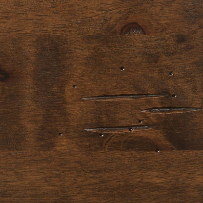 Plum 6pc Dining Set with Table, Bench & 4 Chairs, Wood, Live-Edge Look, 70.75W- Nutmeg Brown | Ensemble de salle à manger Plum 6 pièces en bois avec table de 70,75 po (L), apparence de bordures Live Edge, banc et 4 chaises - brun muscade