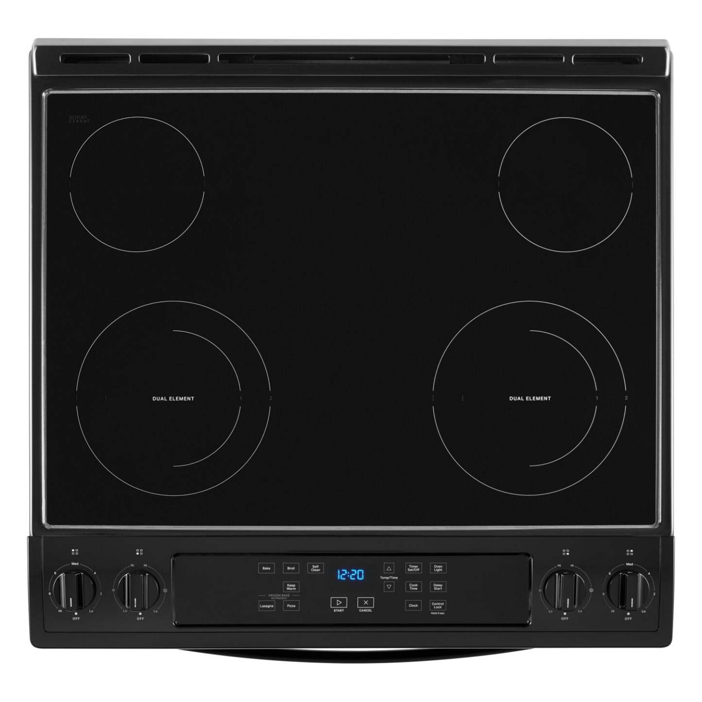 Cuisinière électrique Whirlpool de 4,8 pi³ avec nettoyage automatique - noire - YWEE515S0LB | Bain à remous 4,8 Cu. Fort. Cuisinière électrique avec autonettoyage - Noir - YWEE515S0LB
