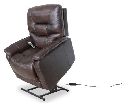 Parker 36 Fauteuil inclinable électrique à 3 positions en cuir véritable - brun | PARK2BLC