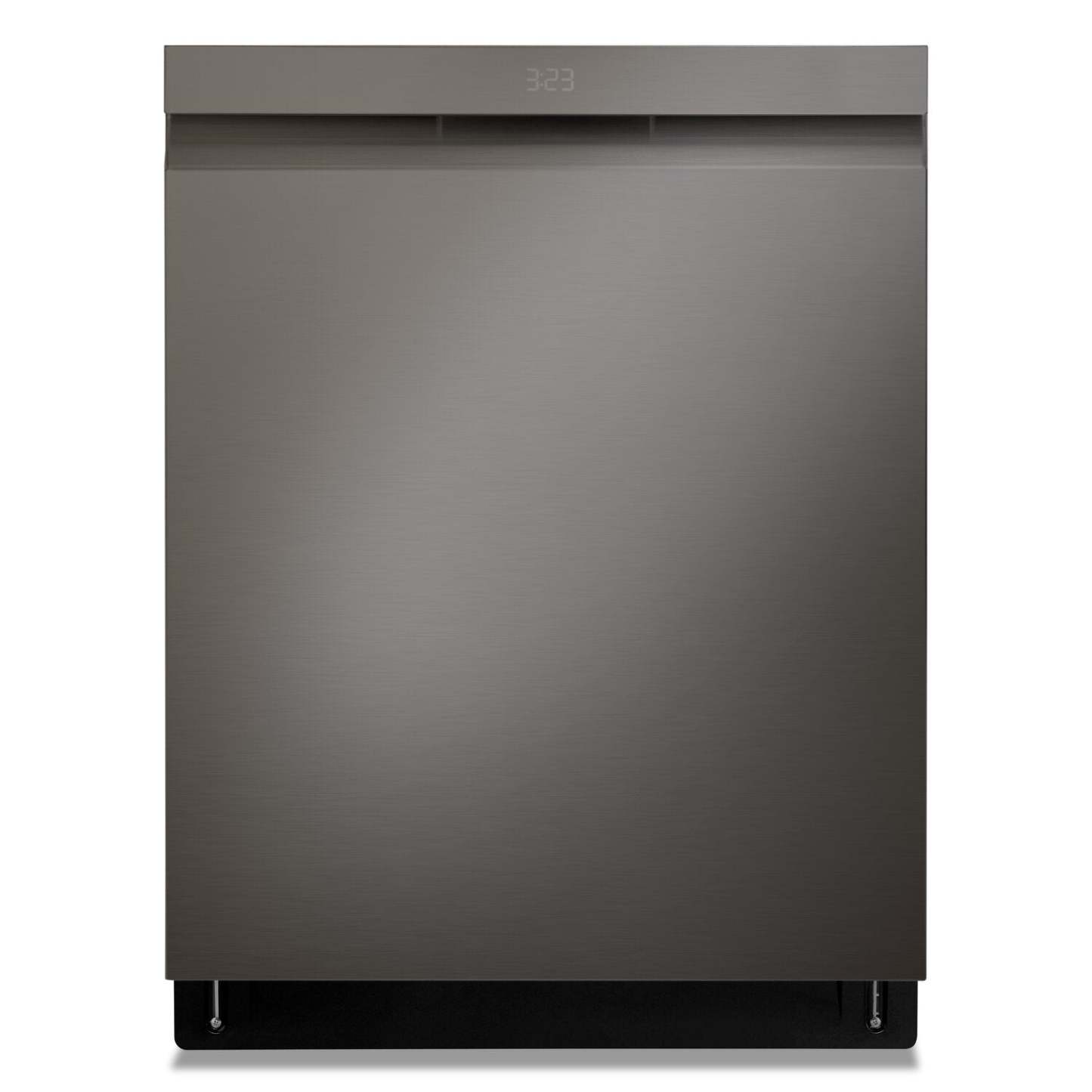Lave-vaisselle intelligent encastré LG à 44 dBA de 24 po avec commandes sur le dessus et QuadWashMC Pro - Noir inoxydable résistant aux taches…