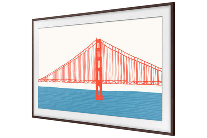 Samsung Bezel personnalisable pour téléviseur The Frame 55 - Brun moderne | Cadre personnalisable Samsung pour 55 The Frame TV - Brun moderne | SCFA55BW