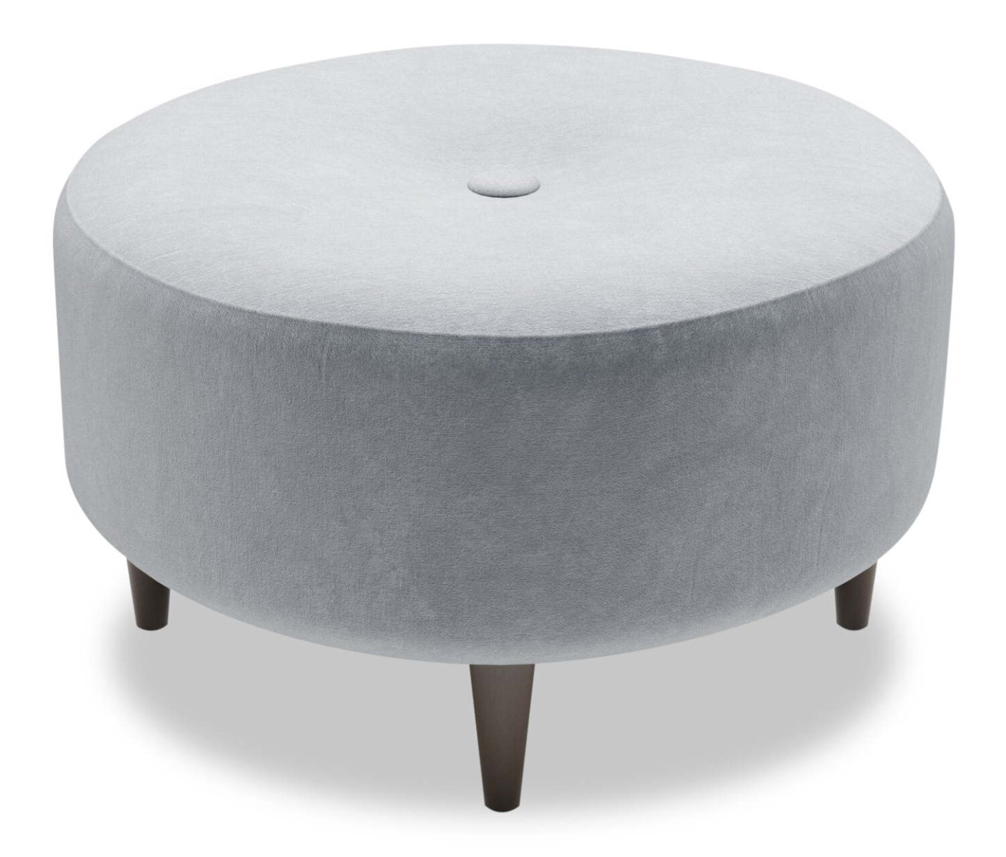 Fabriqué au Canada Sofa Lab personnalisable Pouf en tissu velours The Curve 31 - Gris | Pouf The Curve de Sofa Lab de 31 po fabriqué au Canada en tissu de velours - gris | CURV2888
