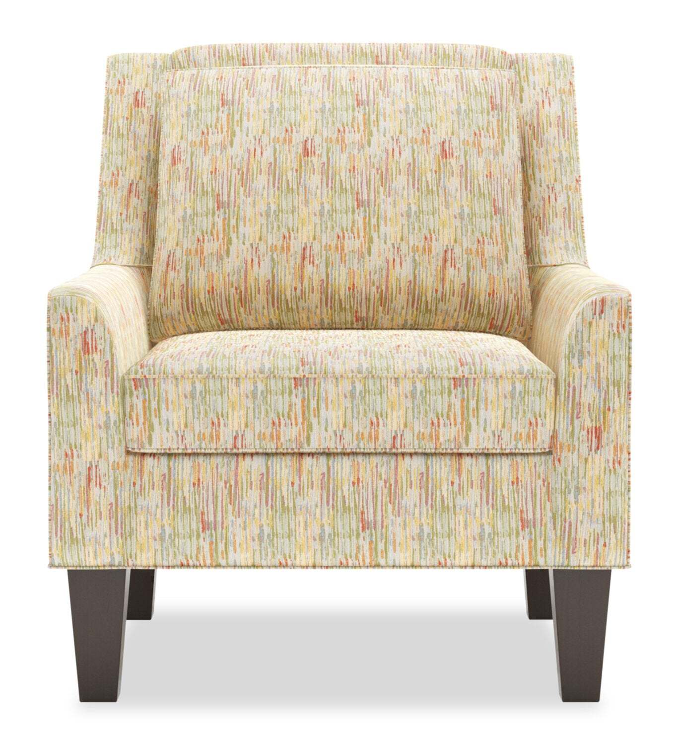 Fauteuil d'appoint club Sofa Lab personnalisable en tissu 29 po avec pattes en bois - Jardin multicolore | Fabriqué au Canada Sofa Lab Fauteuil d'appoint personnalisable en tissu Club 29 avec pieds en bois - Jardin multicolore | CLUB1141