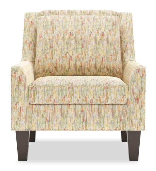 Fauteuil d'appoint club Sofa Lab personnalisable en tissu 29 po avec pattes en bois - Jardin multicolore | Fabriqué au Canada Sofa Lab Fauteuil d'appoint personnalisable en tissu Club 29 avec pieds en bois - Jardin multicolore | CLUB1141