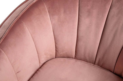 Chaise d'appoint en tissu velours Brinley 29 avec pieds en bois - Rose | Fauteuil d'appoint Brinley de 29 po en tissu de velours avec pattes en bois - rose