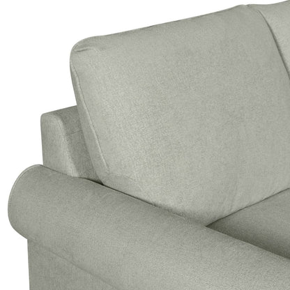 Scott Living Canapé-lit sectionnel Haven 3 pièces en tissu chenille - Bleu écume de mer | Canapé-lit sectionnel Haven de Scott Living 3 pièces en tissu chenille - bleu écume de mer