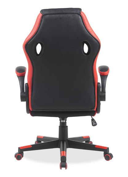 Chaise de jeu ergonomique Phoenix 26.7 avec coussin lombaire - Noir et rouge | Fauteuil de jeu ergonomique Phœnix de 26,7 po avec coussin lombaire - noir et rouge