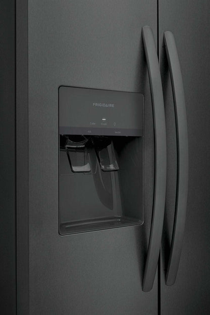 Réfrigérateur Frigidaire de 22,3 pi³ et de 33 po de profondeur standard à compartiments juxtaposés - Acier inoxydable noir - FRS…