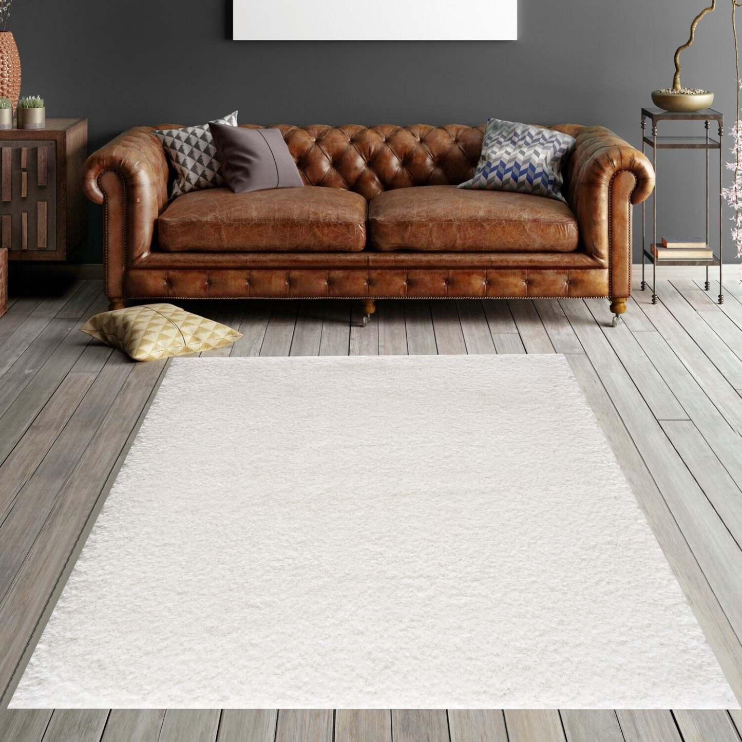 Tapis à poils longs blancs Lawson | Tapis à poils longs Lawson blanche | LOISWH06