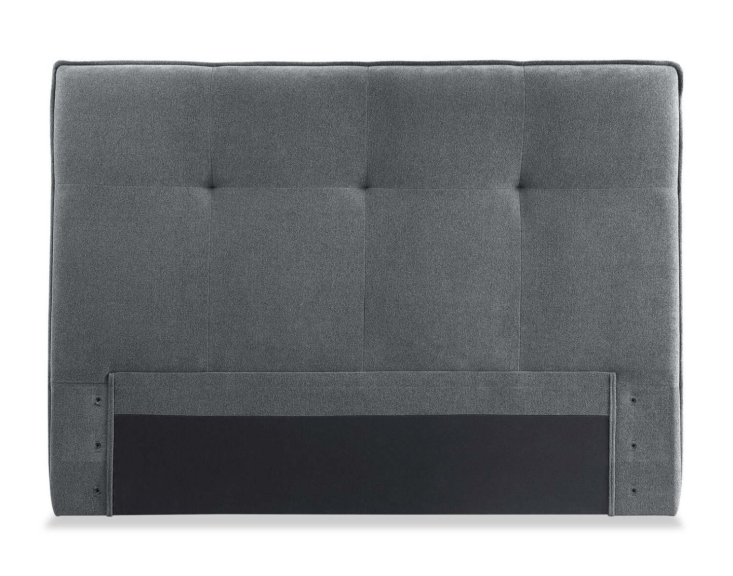 Amos Upholstered Headboard in Charcoal Fabric, Tufted - Full Size | Tête de lit rembourrée Amos en tissu anthracite capitonné - format lit double