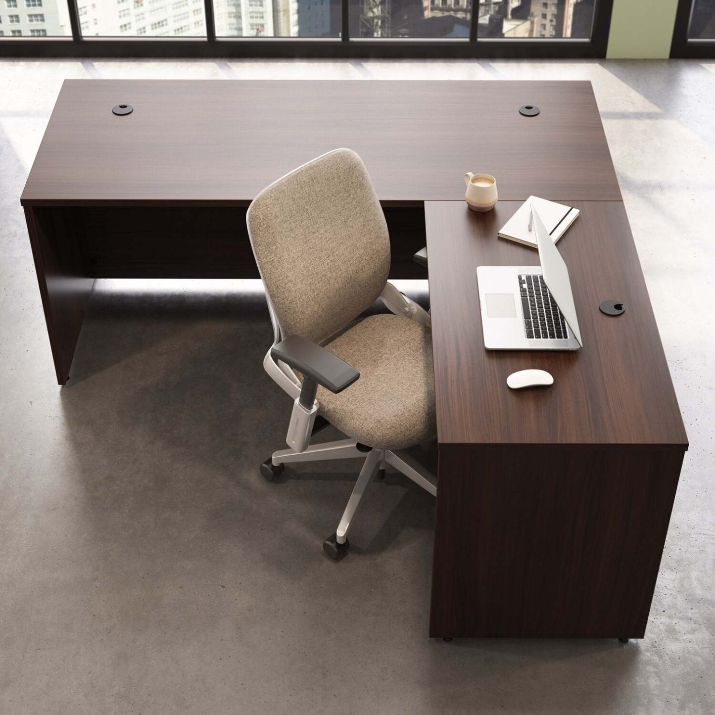 Affirm 45.16 Commercial Grade Office Desk Return|Retour pour bureau Affirm de 45,16 po de qualité commerciale