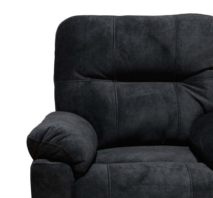 Fabriqué au Canada Fauteuil inclinable coulissant en tissu Gybson 38 - Gris graphite | Fauteuil coulissant inclinable Gybson de 38 po fabriqué au Canada en tissu - gris graphite