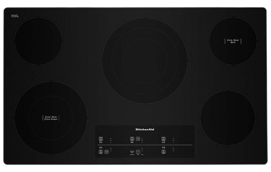 Surface de cuisson électrique KitchenAid de 36 po à 5 éléments - acier inoxydable - KCES956KSS