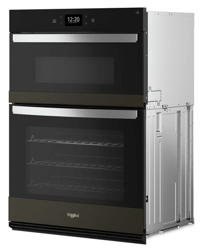 Four mural combiné électrique Whirlpool de 30 po et de 5 pi³ avec convection véritable - acier inoxydable noir … | Tourbillon 30 5 Cu. Fort. Four mural combiné électrique avec convection véritable - Acier inoxydable noir…