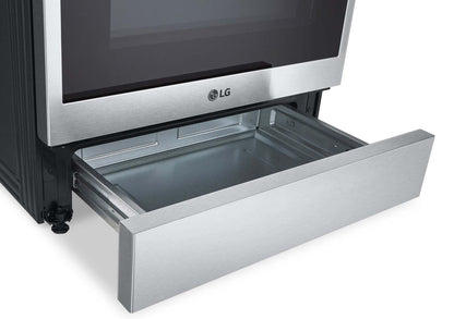Cuisinière électrique intelligente LG de 6,3 pi³ avec friture à air et convection ProBake Convection® - Acier inoxydable résistant aux taches…