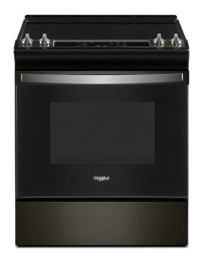 Cuisinière électrique Whirlpool de 4,8 pi³ avec nettoyage automatique - acier inoxydable noir - YWEE515S0LV