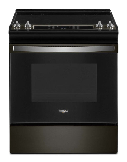Cuisinière électrique Whirlpool de 4,8 pi³ avec nettoyage automatique - acier inoxydable noir - YWEE515S0LV