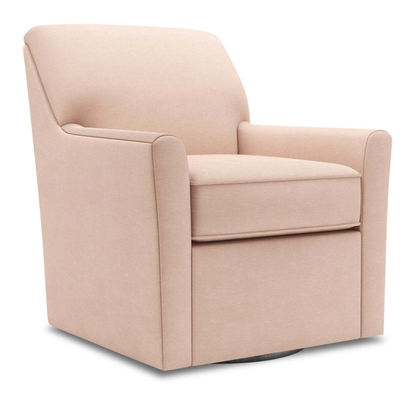 Fauteuil d'appoint pivotant personnalisable Sofa Lab de 31 po en tissu d'apparence lin fabriqué au Canada - rose Pax Rose | SWIV3249