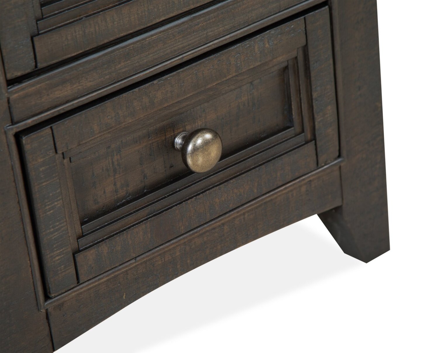 Table de fauteuil traditionnelle Hanson de 15 po en pin avec rangement - graphite