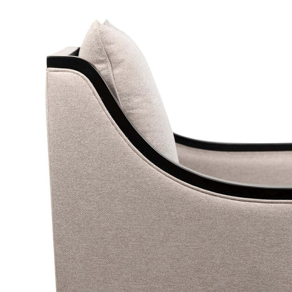 Posh 28.14 Fabric Accent Chair with Removable Back and Seat Cushions and Wood Legs - Beige | Fauteuil d’appoint Posh de 28,14 po en tissu avec coussins de dossier et de siège amovibles et pattes en bois - beige