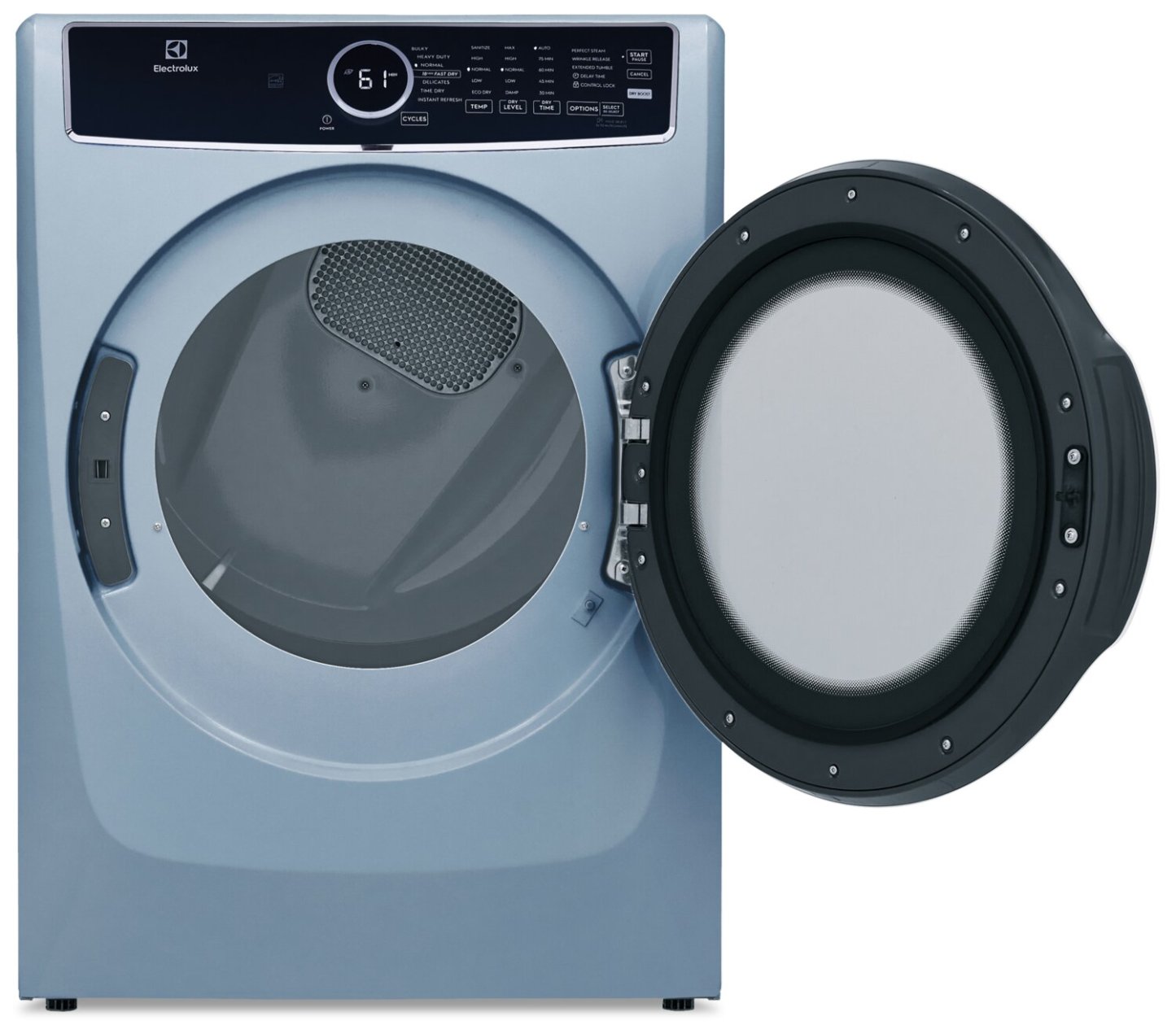 Sécheuse électrique Electrolux de 8 pi³ avec vapeur - bleu glacier - superposable - ELFE743CAG | Electrolux 8 Cu. Fort. Sécheuse électrique à vapeur - Bleu glacier - Empilable - ELFE743CAG