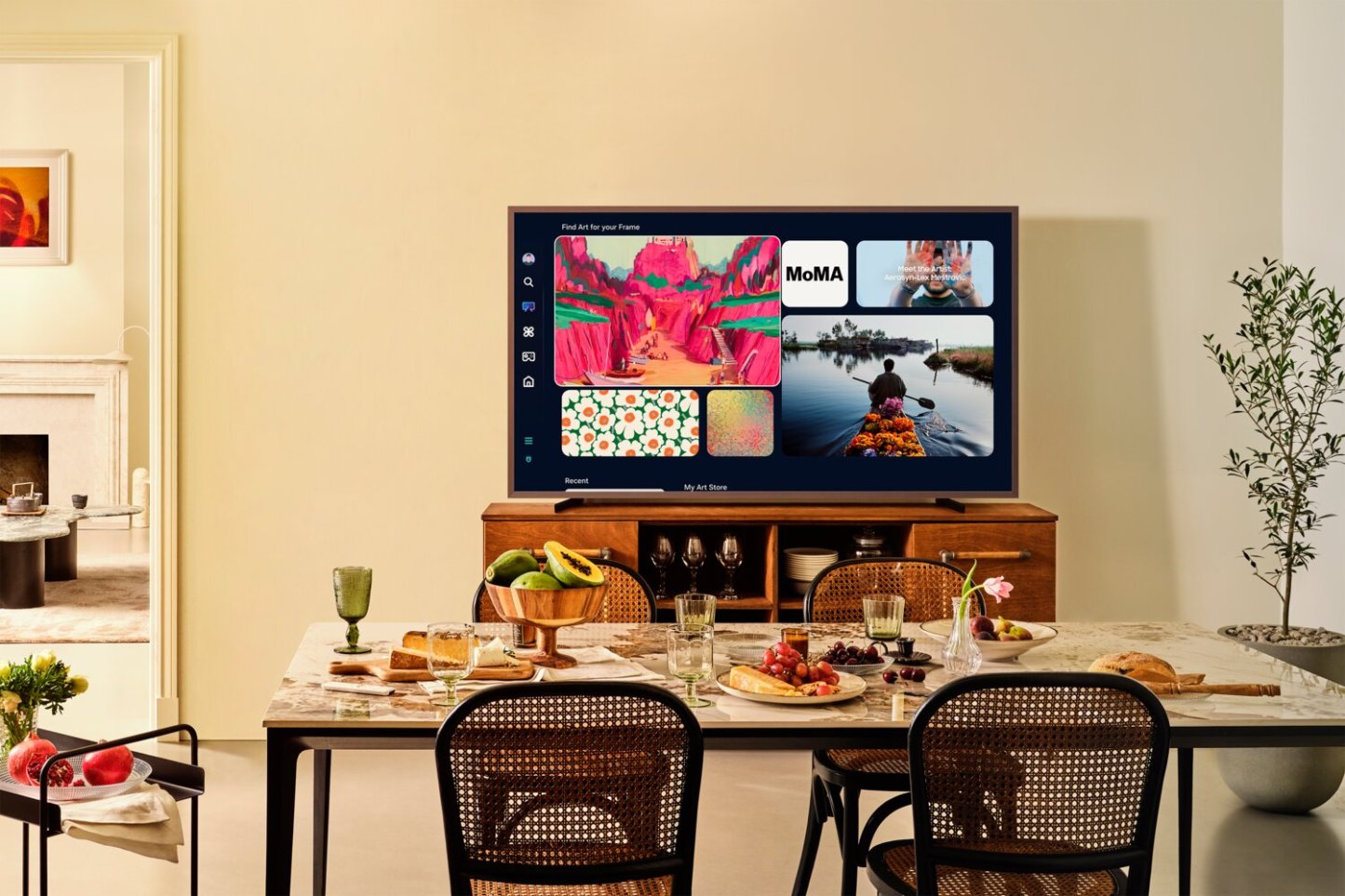 SAMSUNG 85 LS03FW The Frame Neo QLED Vision AI 4K UHD Smart Tizen OS TV (QN85LS03FWFXZC) - Modèle 2025 | Téléviseur intelligent Neo QLED SAMSUNG LS03FW The Frame UHD 4K de 85 po avec Vision AI et système d’exploitation Tizen (QN85LS03FWFXZC) - modèle 2025