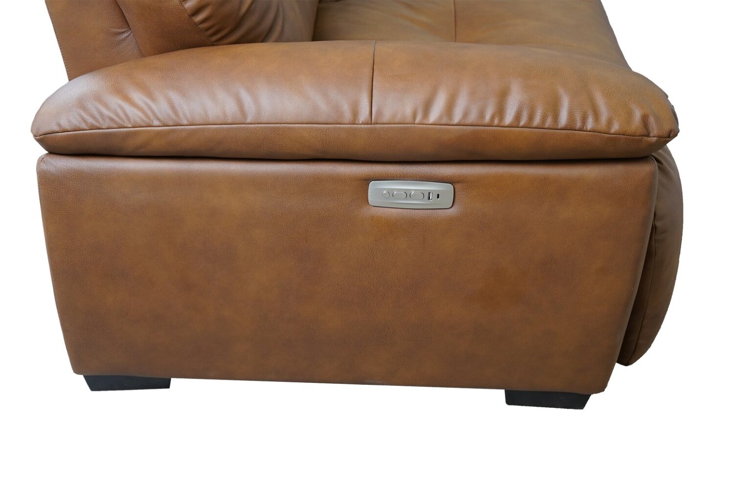 Bello 67 Fauteuil d'amour en tissu simili cuir avec inclinaison électrique - Marron