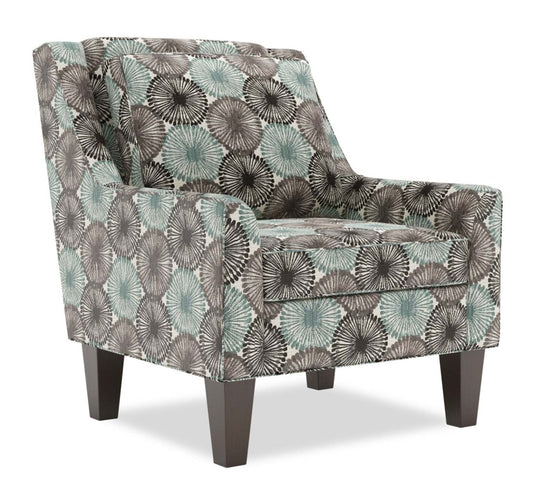 Fauteuil d’appoint club Sofa Lab personnalisable en tissu 29 po avec pattes en bois - Spa multicolore | Made in Canada Sofa Lab Customizable Club 29 Fabric Accent Chair with Wood Legs - Spa Multicolour | CLUB1157