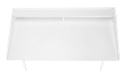 Bureau Jeremy 47.25 avec petite niche - Blanc|Bureau Jeremy de 47,25 po avec petite crédence - blanc