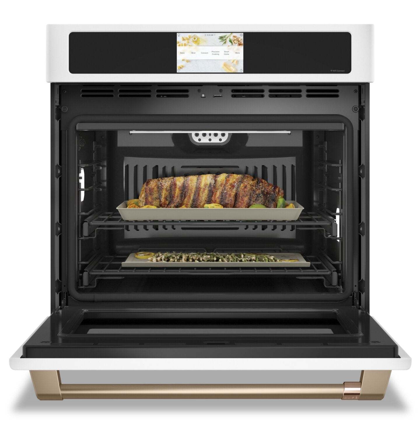 Four mural électrique Café de 5 pi³ et de 30 po avec convection européenne véritable et grilles auto-nettoyantes - Finition Mat…