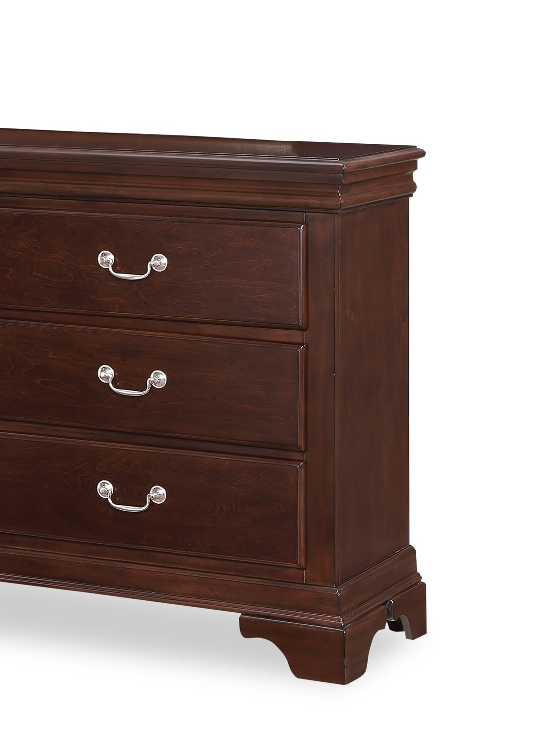 Commode à 6 tiroirs Marco pour chambre à coucher, 58 L x 35 H - Brun Cerise | Commode Marco de 58 po (l) x 35 po (H) à 6 tiroirs pour la chambre à coucher - brun cerisier