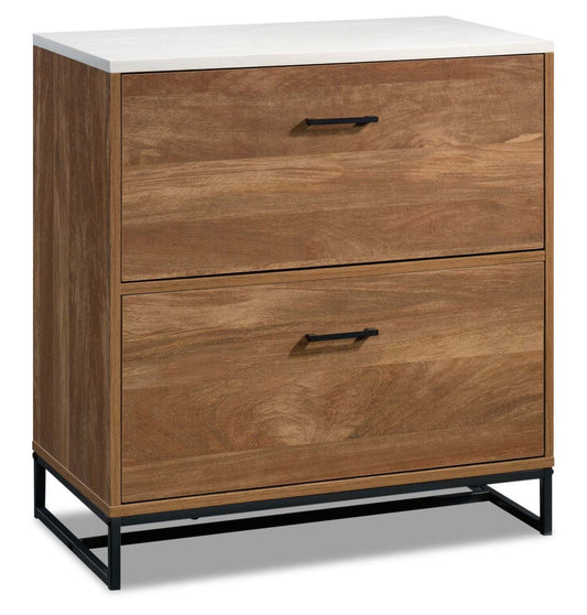 Taryn 27.95 2-Drawer Classing Cabinet - White &amp; Light Brown|Classeur Taryn de 27,95 po à 2 tiroirs - blanc et brun clair