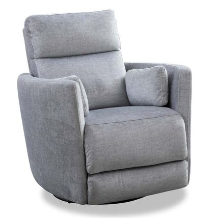 Fauteuil inclinable pivotant et coulissant en tissu Ember 36 - Coton argenté | Fauteuil pivotant, coulissant et inclinable Ember de 36 po en tissu - coton argenté