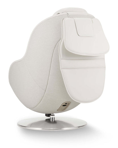 Fauteuil de massage inclinable LG de 29,6 po en tissu d'apparence cuir avec pouf assorti - beige